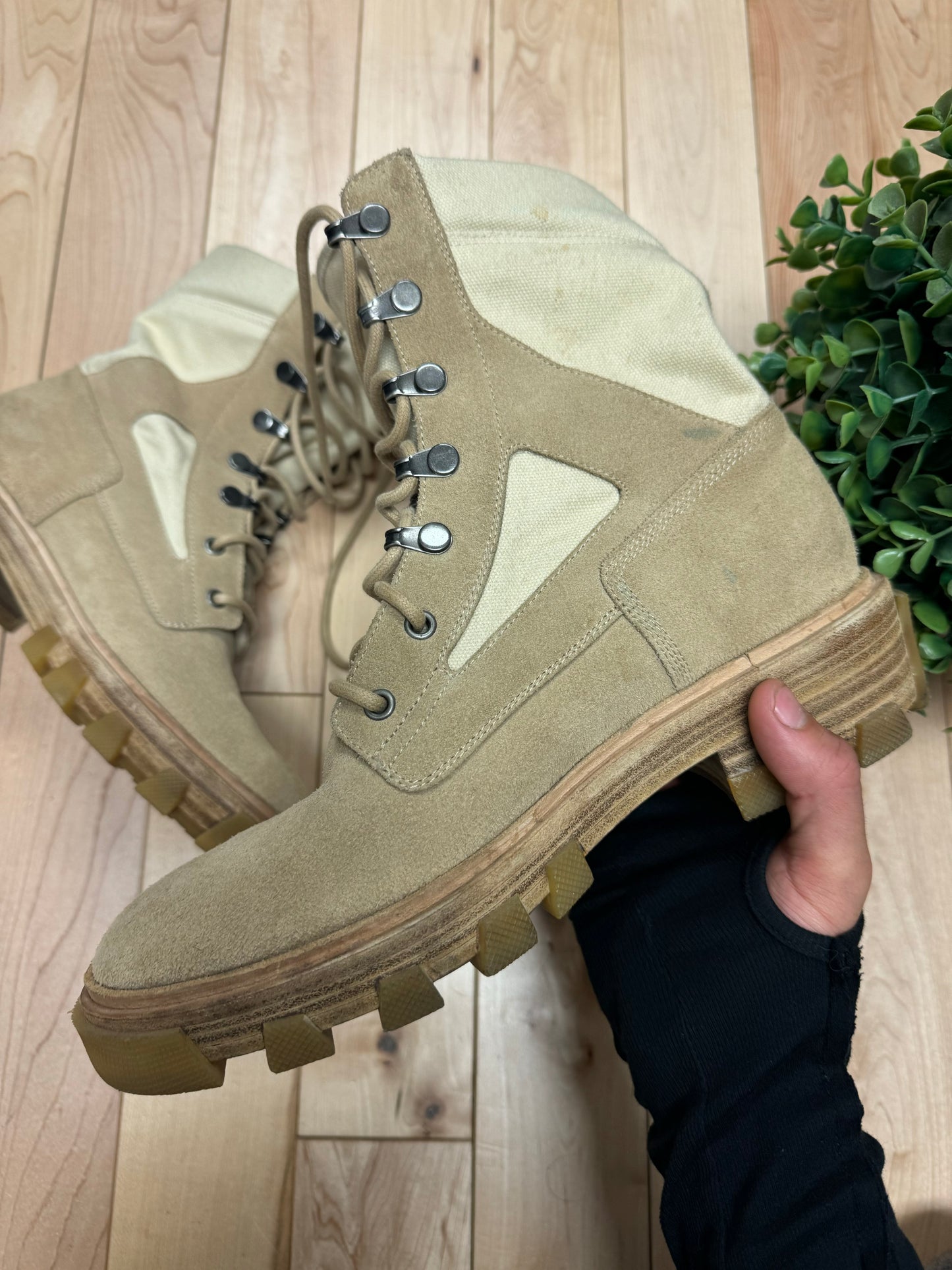 Balenciaga ‘Desert Sand’ Suede Tactical Army Boots