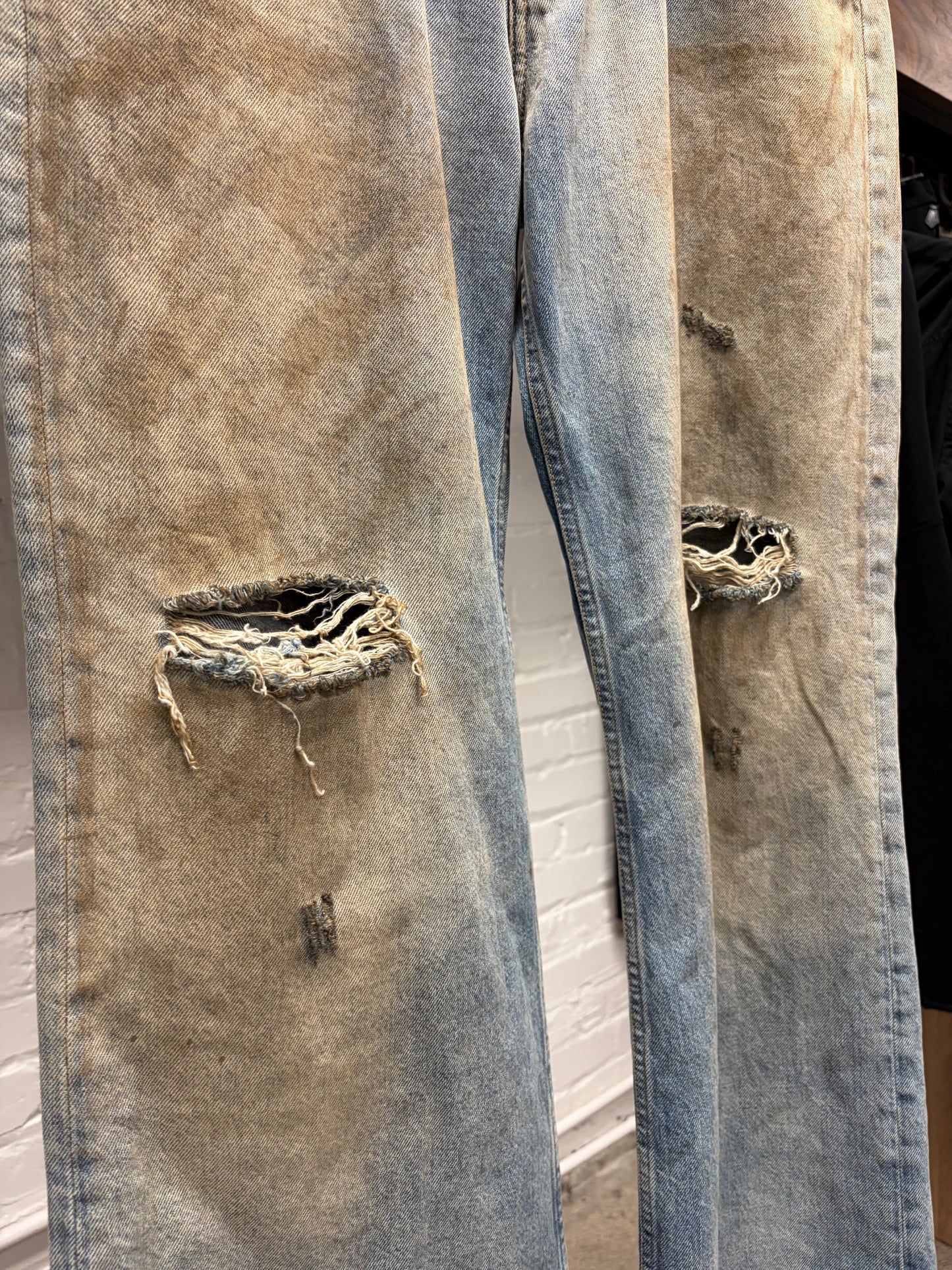 Acne Studios ‘2021M’ Mud Washed Blue Flared Denim