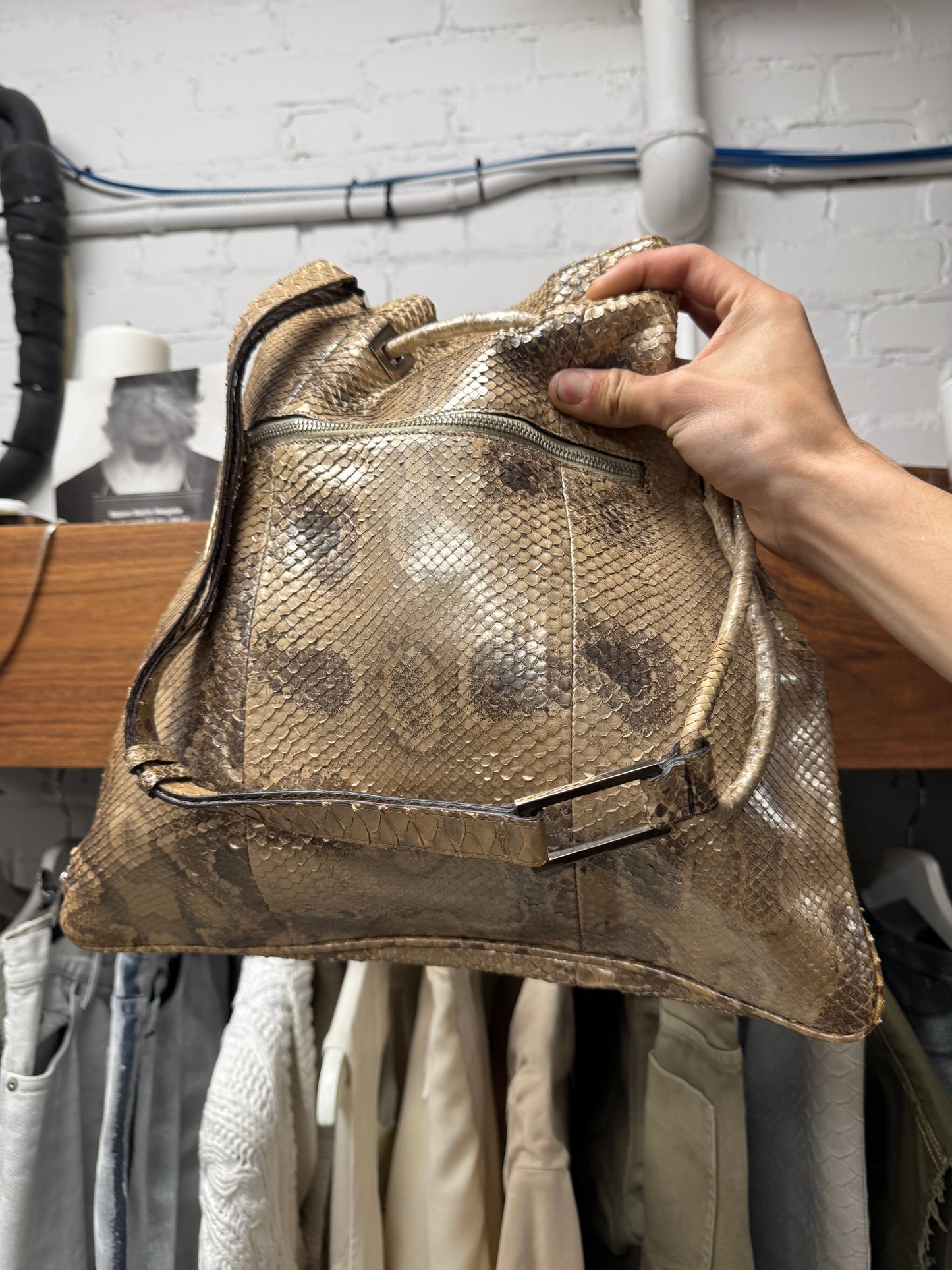 Vintage Gucci Genuine Python Leather ‘Hobo’ Bag