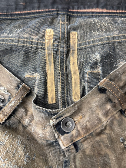 AW2007 Rick Owens ‘Exploder’ Distressed Dust Denim