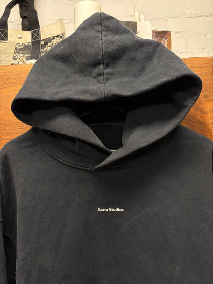 Acne Studios ‘Basic Logo’ Black Oversized Cotton Hoodie
