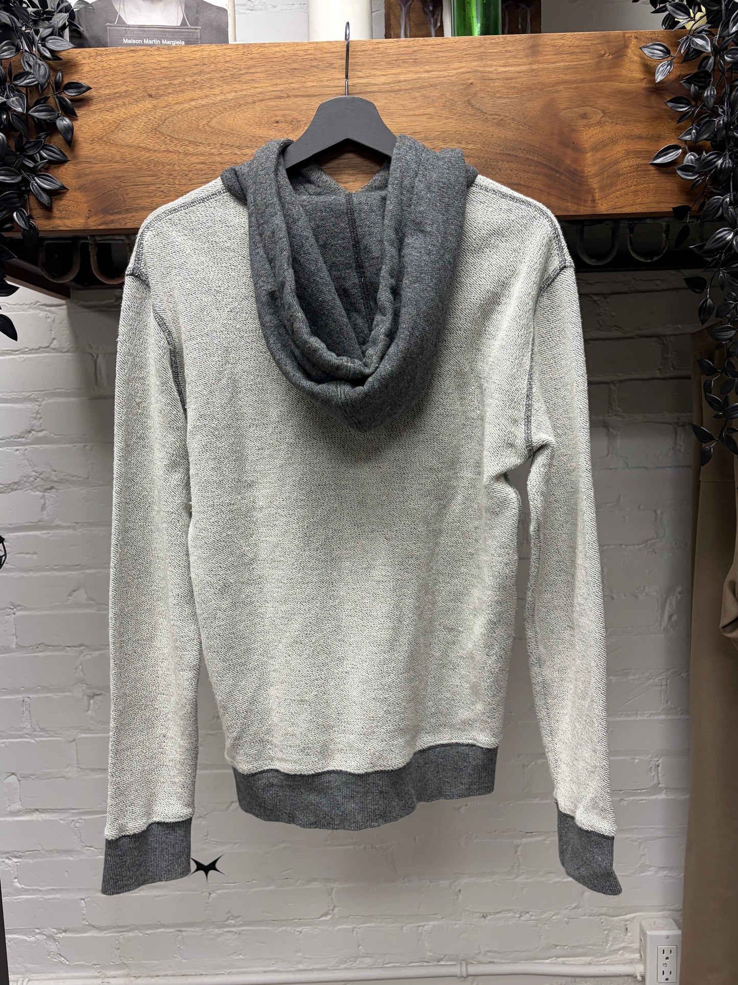 AW2017 Saint Laurent ‘YSL University’ Grey Pullover Hoodie
