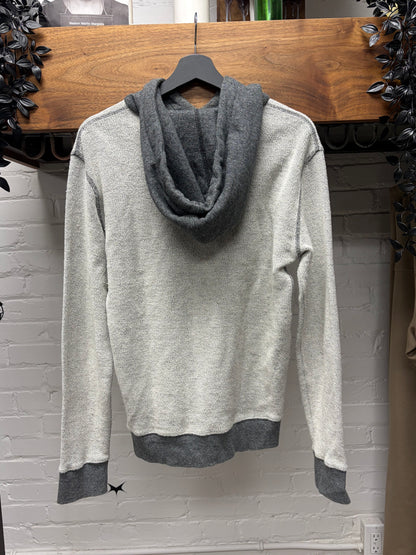 AW2017 Saint Laurent ‘YSL University’ Grey Pullover Hoodie