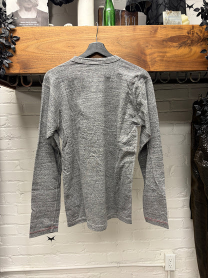 2010 Junya Watanabe Contrast Stitch Heather Grey Long Sleeve Shirt