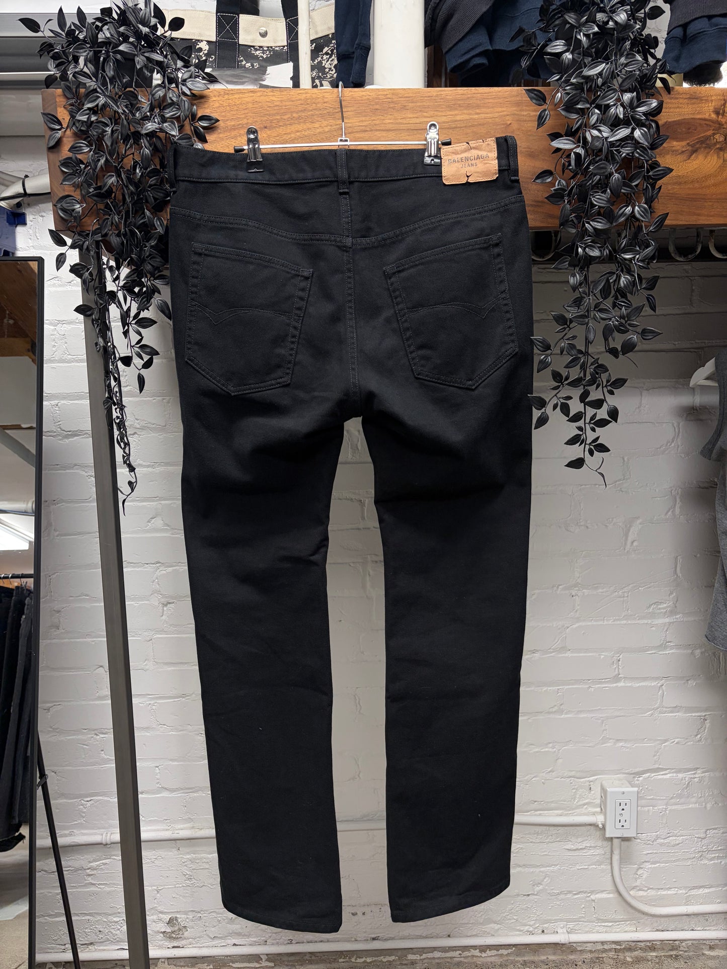 2022 Balenciaga Black Bootcut/Straight Leg Denim