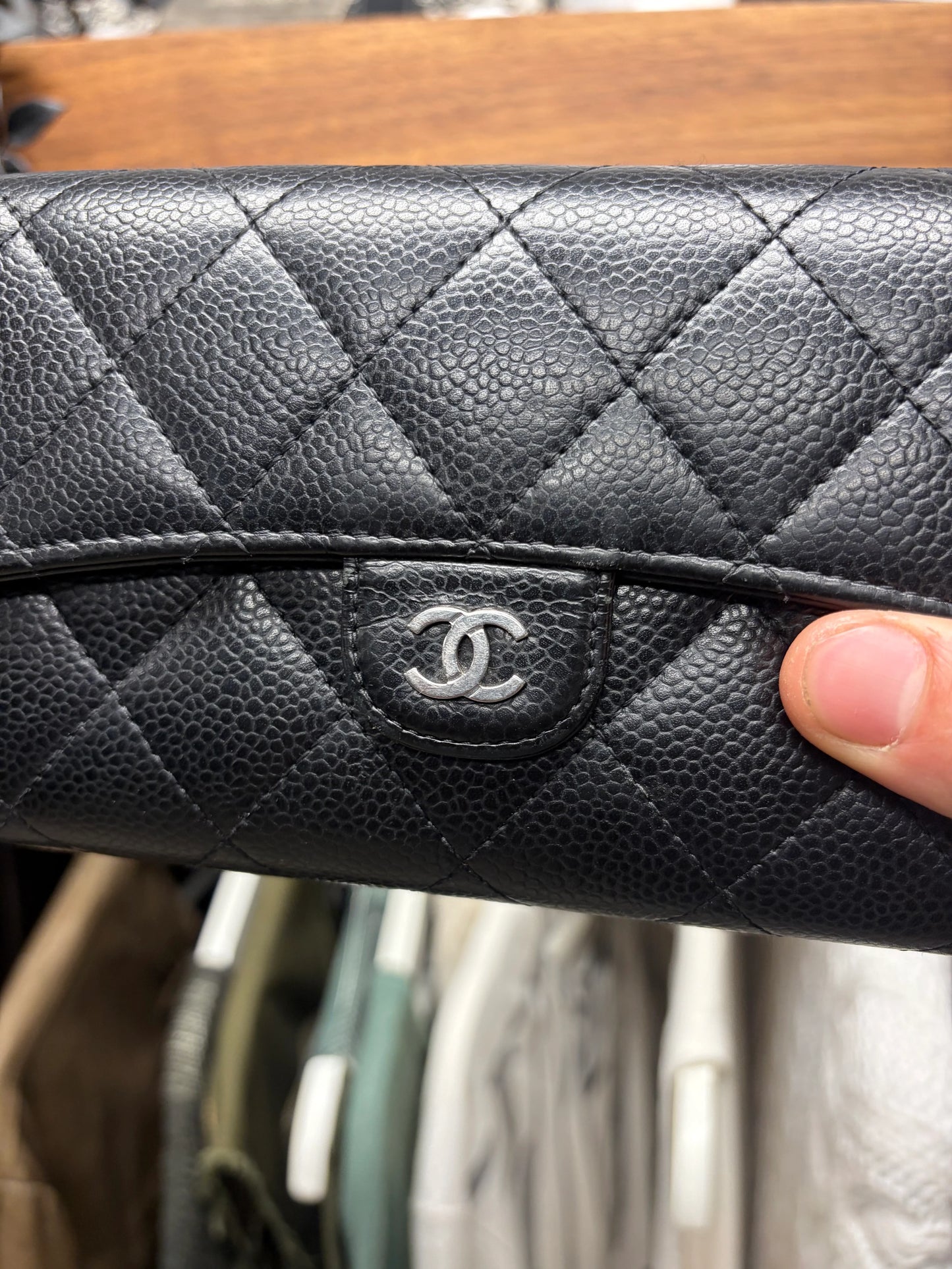 Chanel Quilted Lambskin Leather CC Top Flap Long Wallet