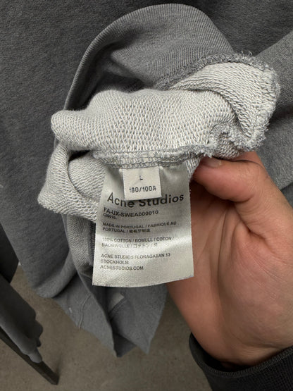 Acne Studios ‘Fairview Face’ Grey Cotton Sweatshirt