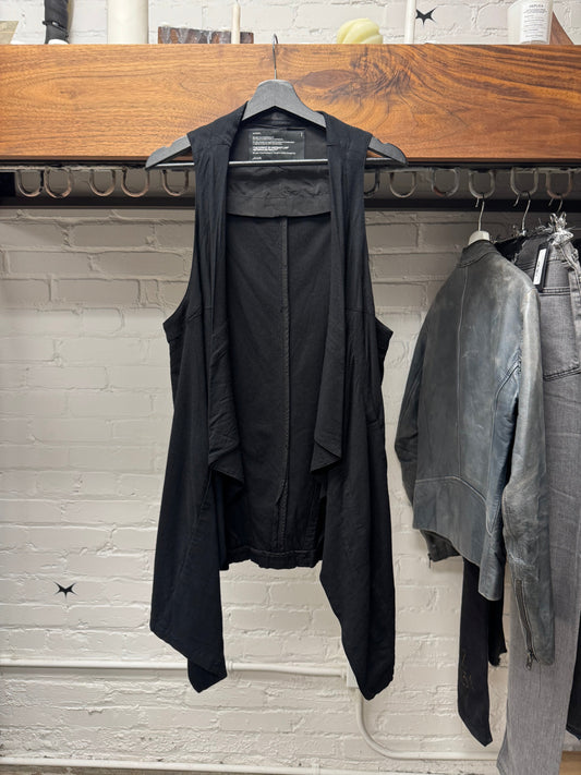 Julius Wizard ‘Caped’ Black Cotton Vest