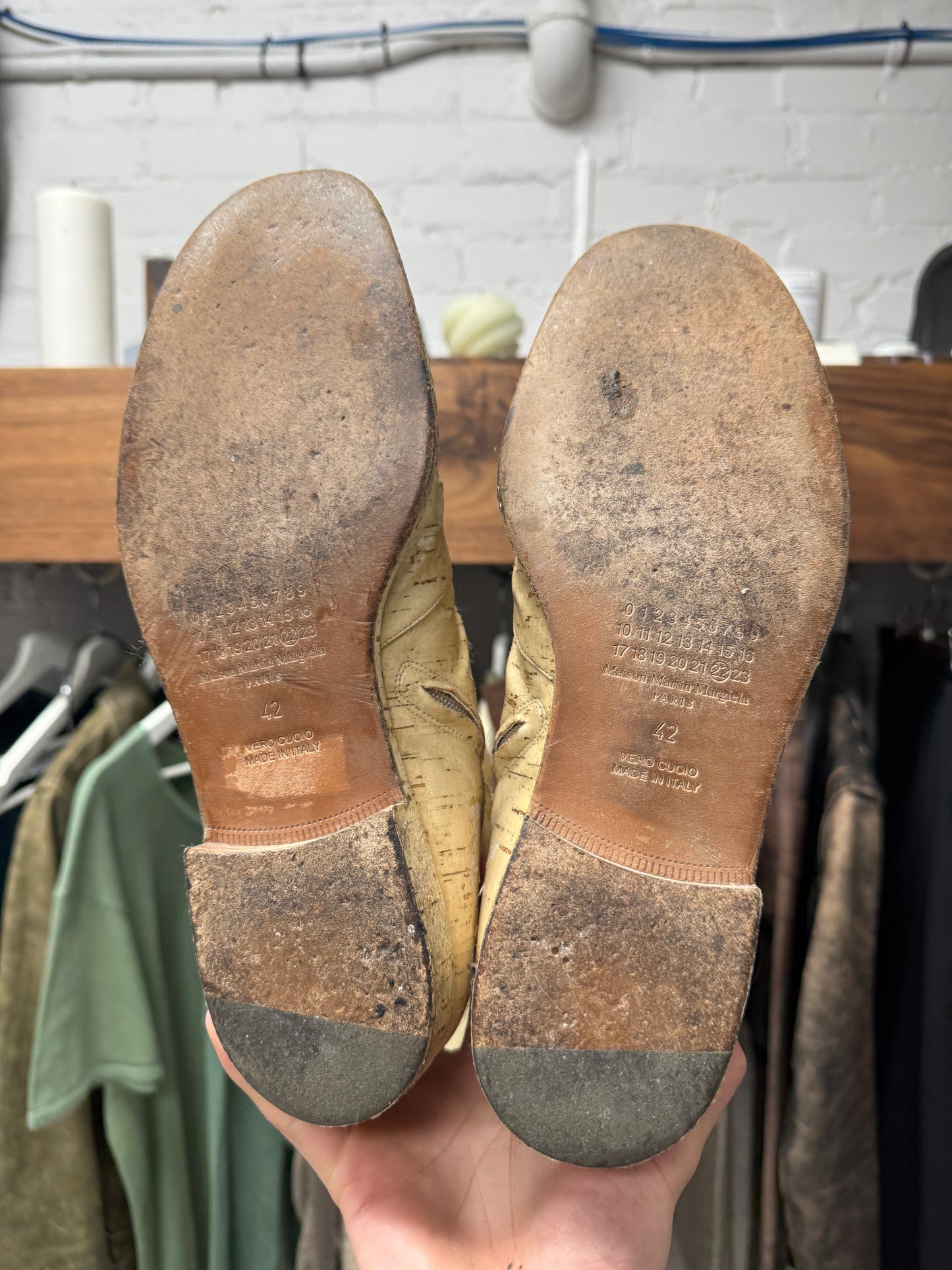 SS2013 Maison Margiela ‘Vinyl Cork’ Side-Zip Boots