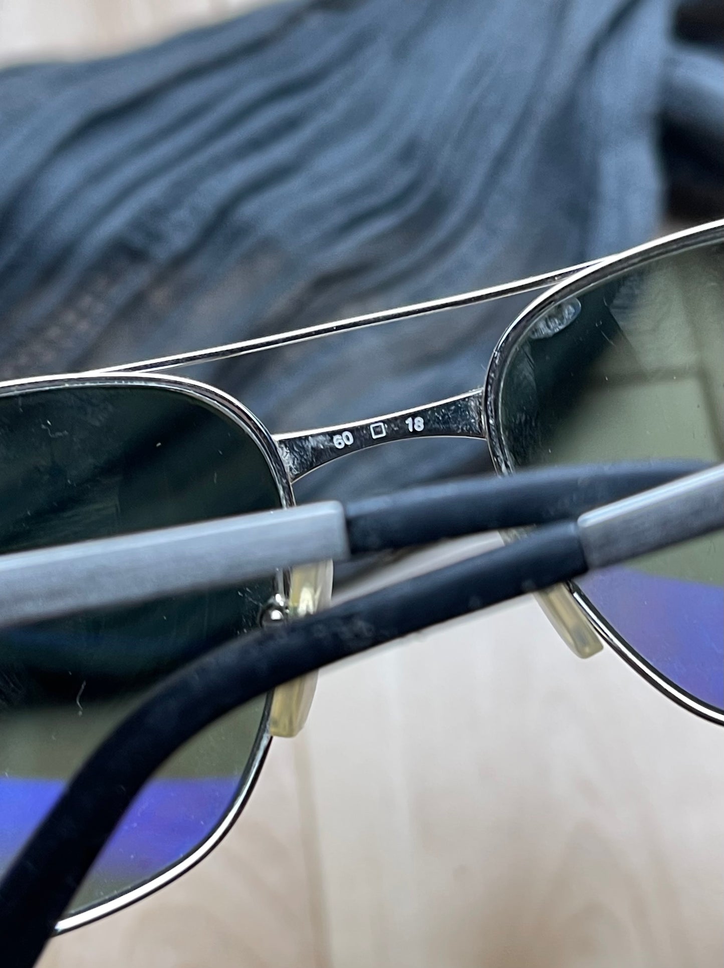 Cartier ‘Santos’ Silver Green Tinted Aviator Sunglasses