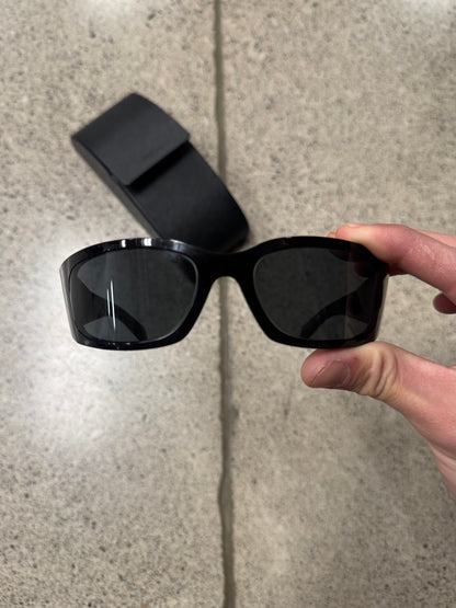 Prada ‘Symbole’ Geometric Black Wrap Sunglasses