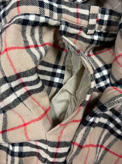 Vintage Burberry Nova Check Monogram Wool Trousers