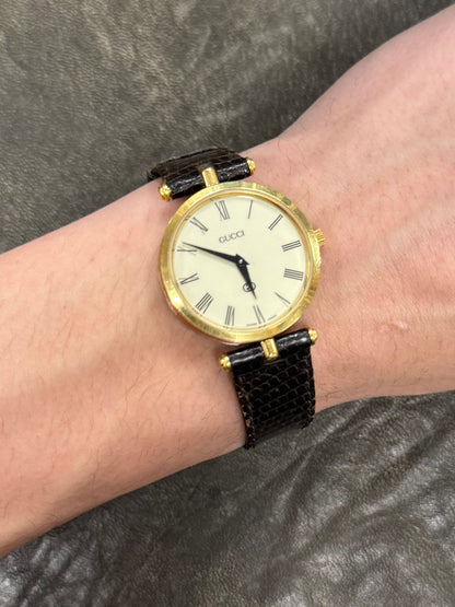 Vintage Gucci 2000M 18k Gold Plated Watch