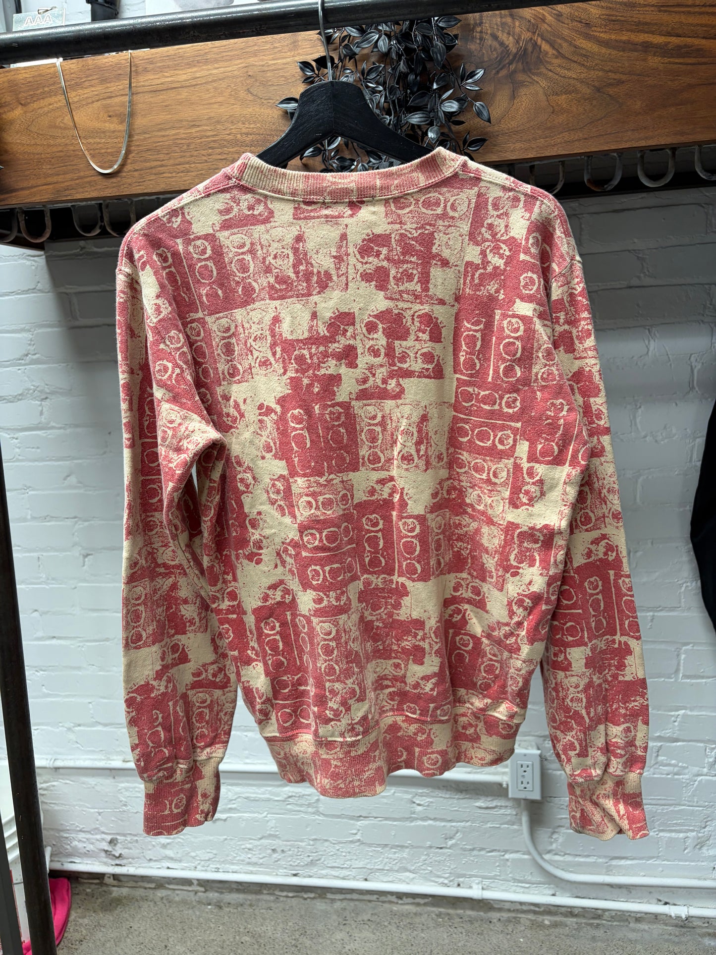 2007 Comme Des Garçons Homme ‘Lego’ Print Red/Sand Sweater