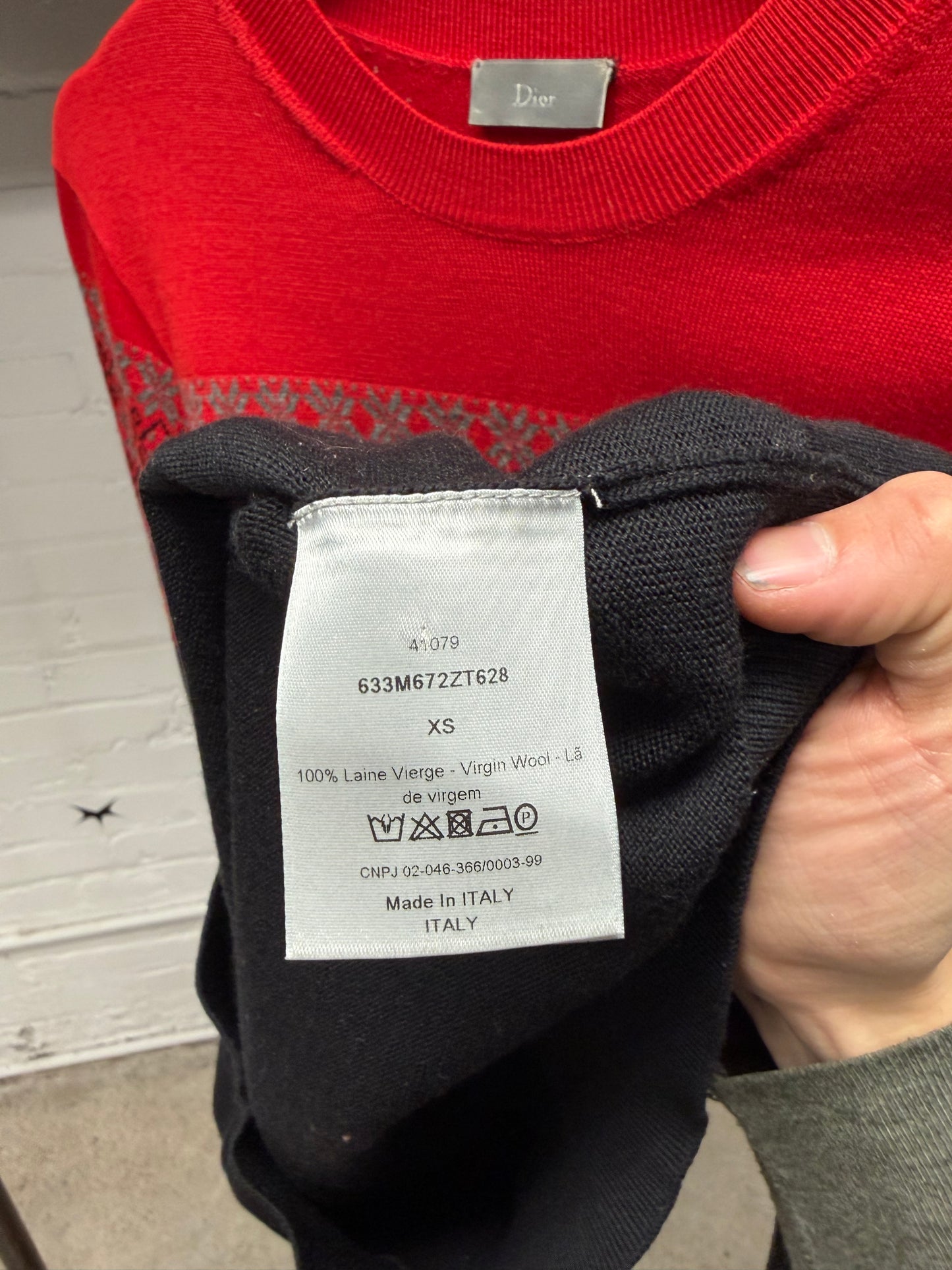 AW2006 Dior Homme by Hedi Slimane ‘These Grey Days’ Nordic Knit Sweater