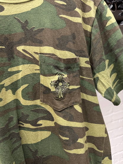 Vintage 90s Chrome Hearts Camo ‘Pocket Logo’ Cross
