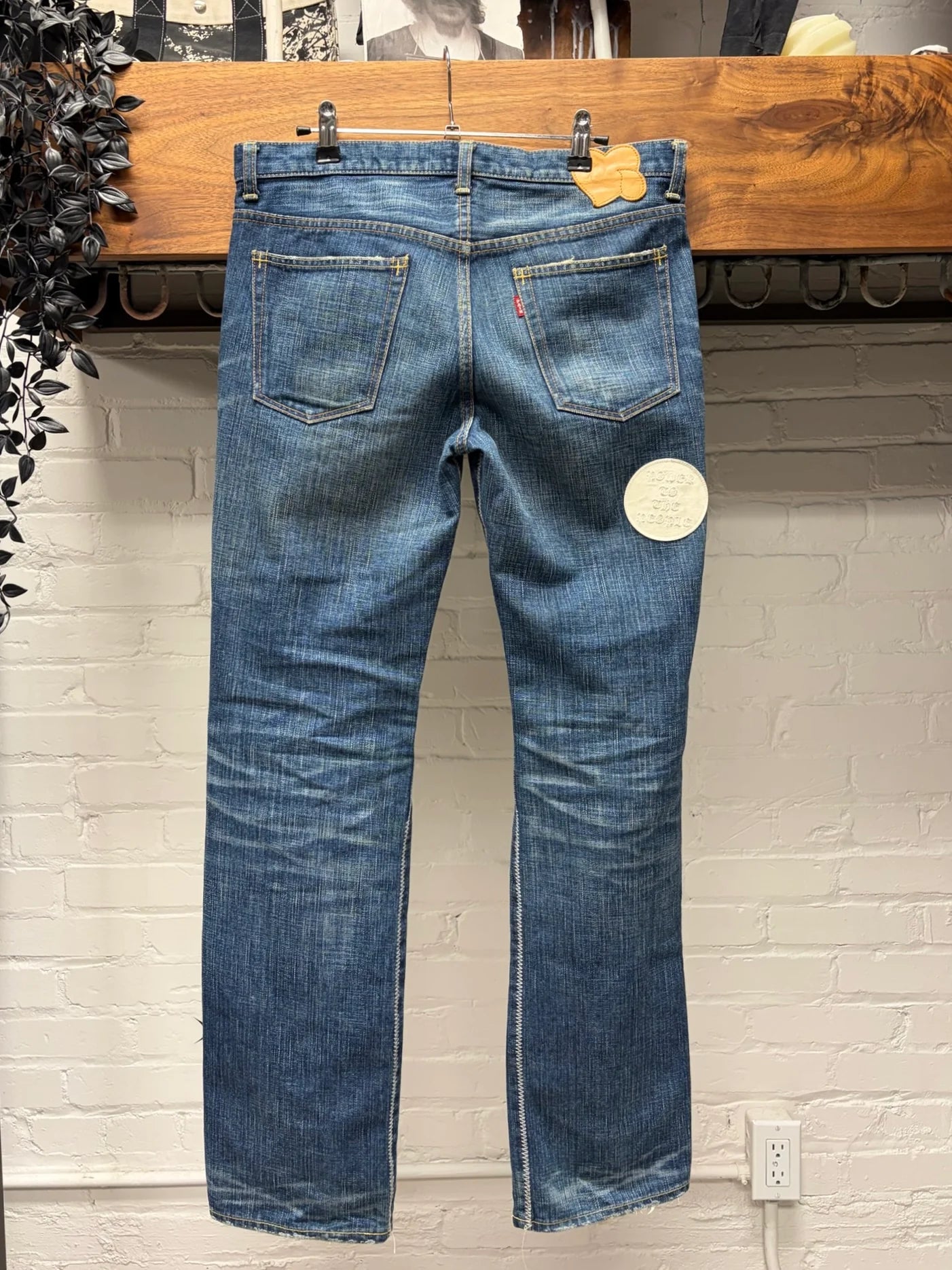 AW2004 Number (N)ine ‘Give Peace a Chance’ Blue Patchwork Denim