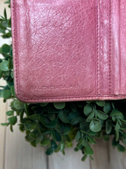 Balenciaga Pink ‘Tour’ City Calfskin Leather Wallet