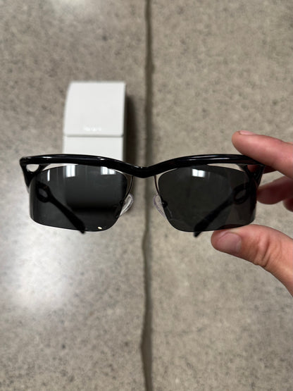 SS2024 Prada Futuristic Wire Frame Half Rim Sunglasses