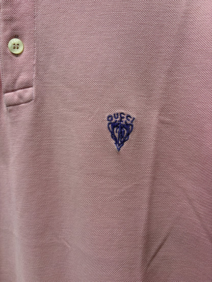 2000s Gucci Pink ‘Crest’ Embroidered Logo Polo