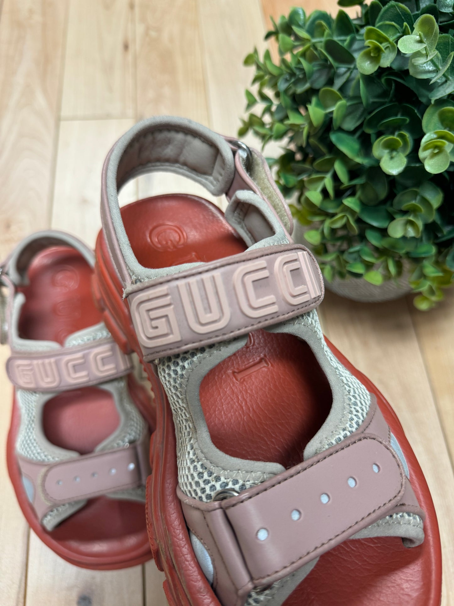 Gucci ‘Sega’ Tricolor Platform Strap Sandals