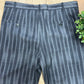 Ann Demeulemeester Striped Grey Wool Slim/Skinny Trousers