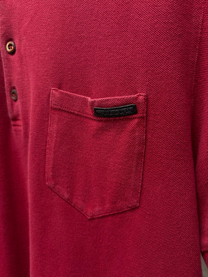 Prada Sport Logo Red/Black Striped Cotton Polo