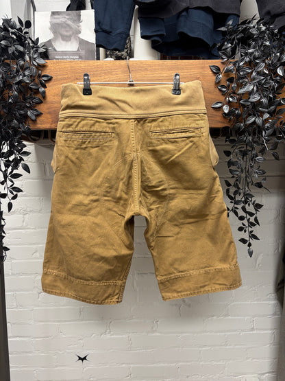 Kapital Denim ‘Sailor’ Tan Brown Drawstring Cotton Shorts