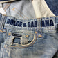 Dolce & Gabbana Light Wash ‘Peace’ Logo Denim