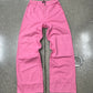 AW2021 Raf Simons Pink RS Leather Patch ‘Workwear’ Denim