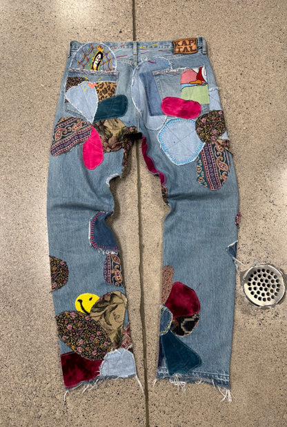 Kapital Patchwork Repaired ‘Hippie’ El Paso 14oz Denim