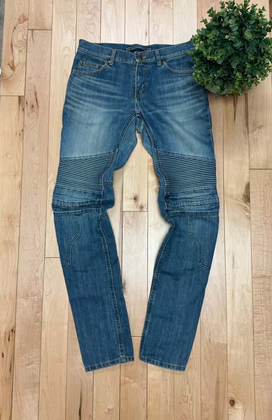 Mihara Yasuhiro Light Wash Blue Biker Denim