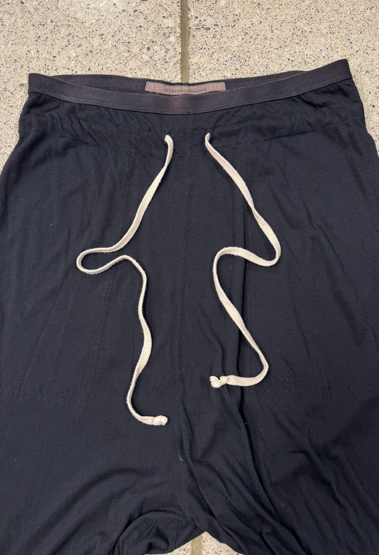 2000s Rick Owens ‘Lillies’ Drop Crotch Cotton ‘Pod’ Shorts