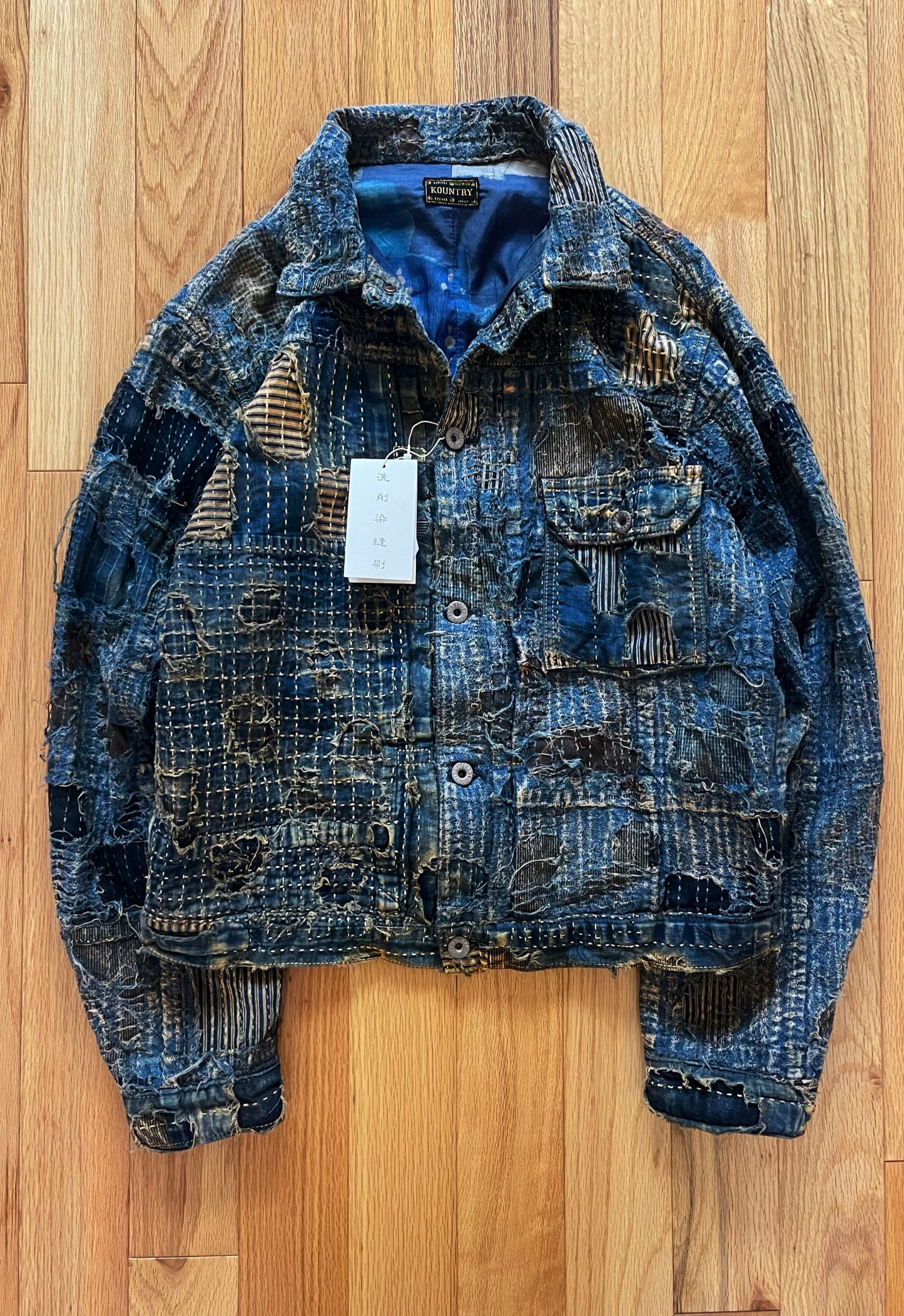 Spring Summer 2024 Kapital ‘Boro’ Patchwork Repaired Denim Jacket