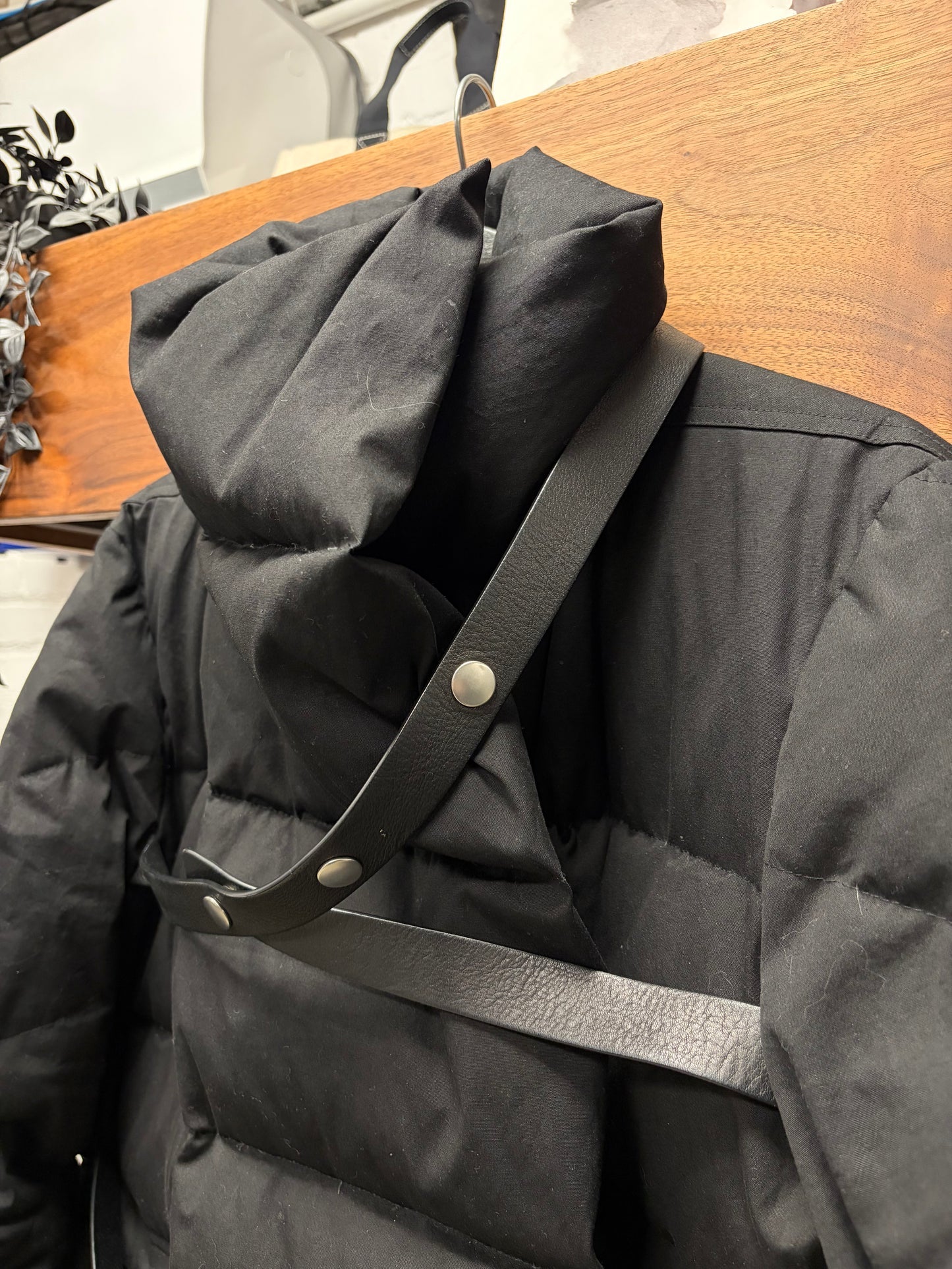 AW2018 Rick Owens ‘Dustolator’ Mainline Leather Bondage Strap Down Jacket