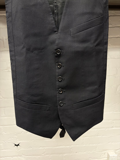 SS2008 Dior by Kris Van Assche Black Wool ‘Gilet’ Vest