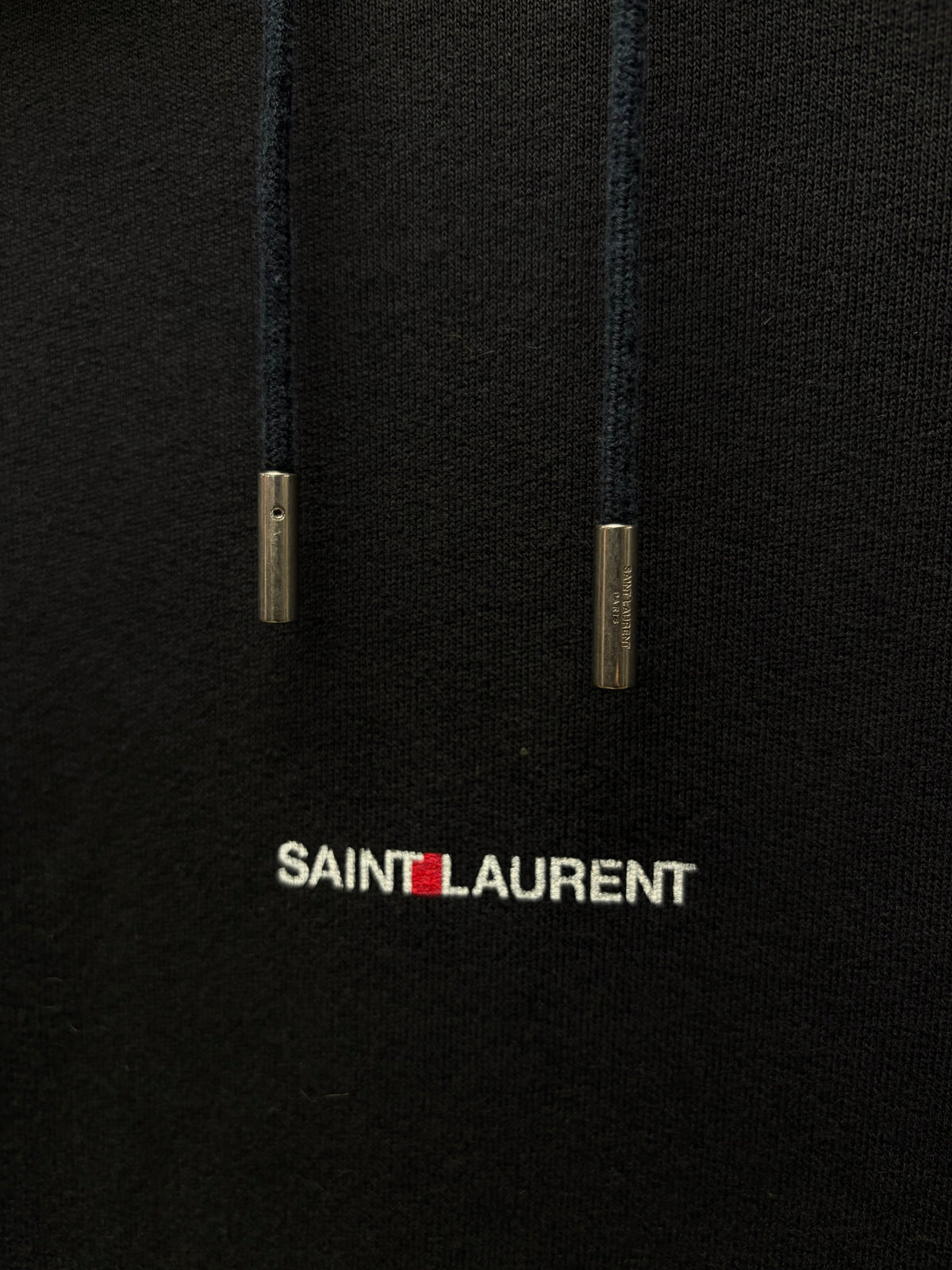 2020 Saint Laurent Black Classic ‘Box Logo’ Minimal Hoodie