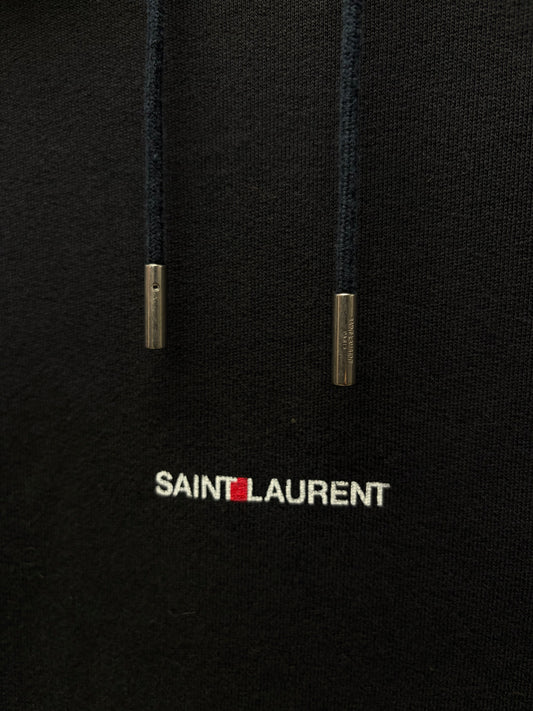 2020 Saint Laurent Black Classic ‘Box Logo’ Minimal Hoodie