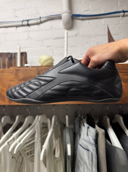 Balenciaga ‘Zen’ Black Low Top Leather Soccer Shoes