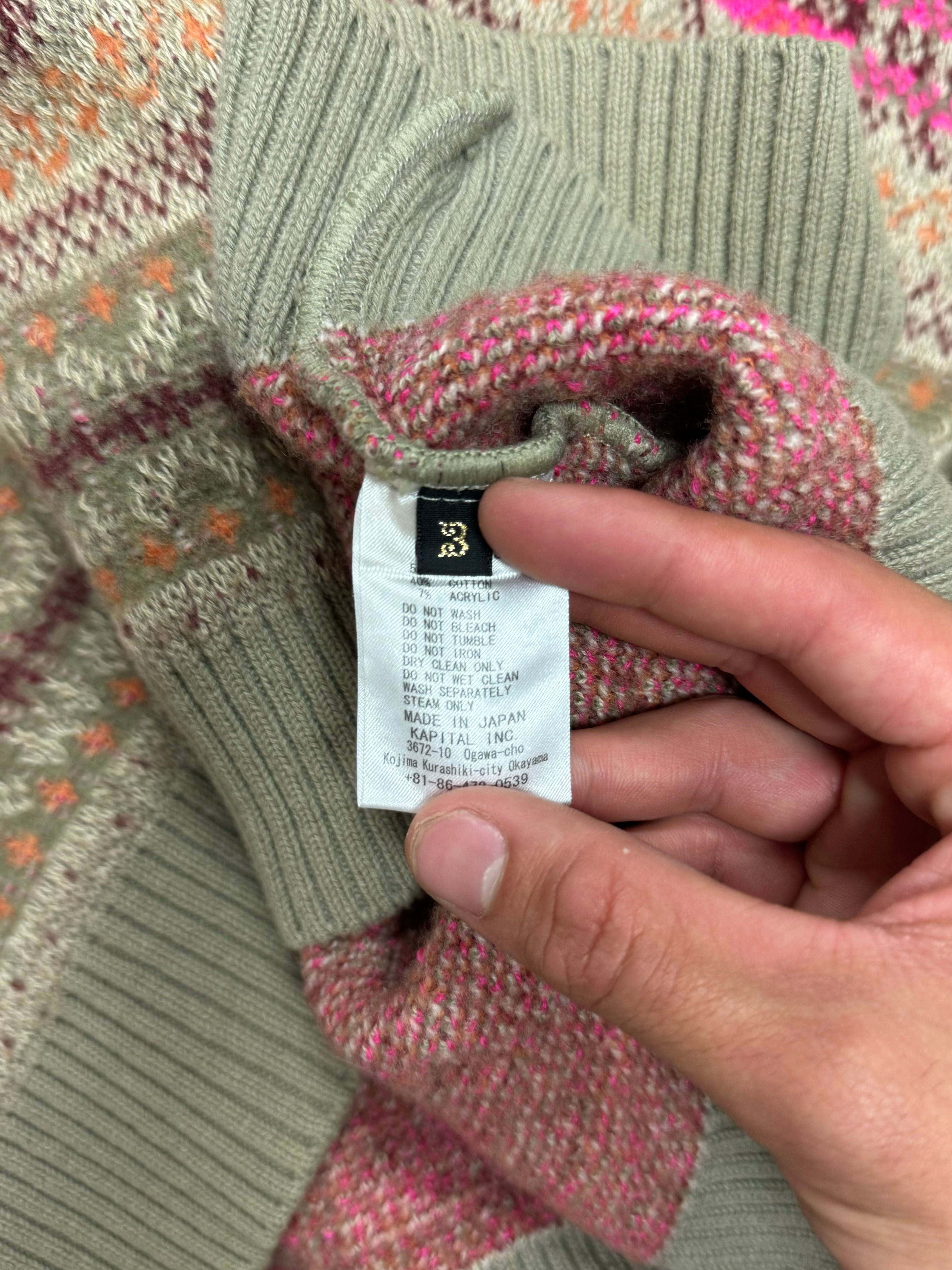 Kapital 7G 'Fair Isle' Bone Knit Sweater Vest – Alex Maxamenko