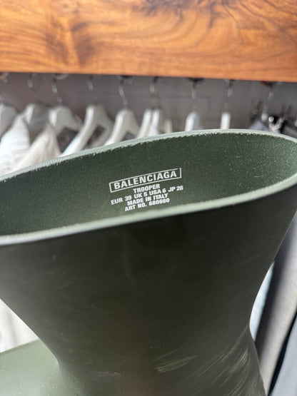 Balenciaga Military Green ‘Trooper’ Combat Boots