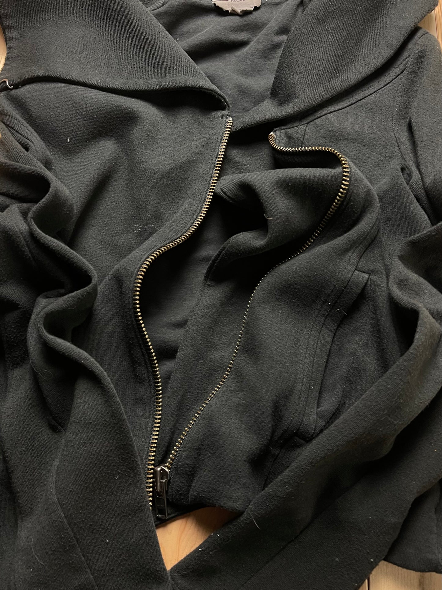 Helmut Lang Asymetric Zip Up Sweater