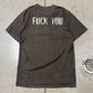 SS2004 Number (N)ine ‘Motherfucker’ Distressed Brown T-Shirt’