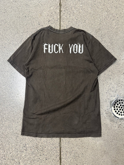SS2004 Number (N)ine ‘Motherfucker’ Distressed Brown T-Shirt’