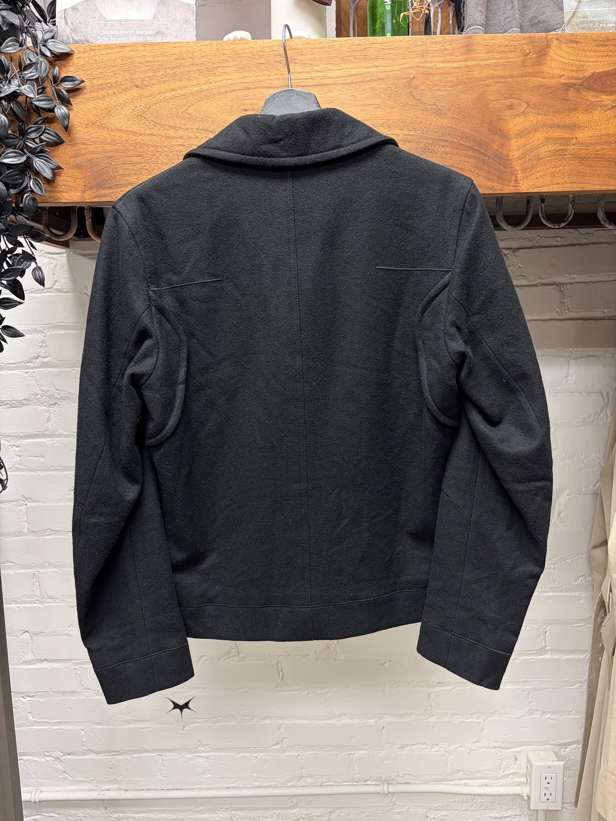 AW2013 Dior Homme Cropped Black Wool Double Breasted Peacoat
