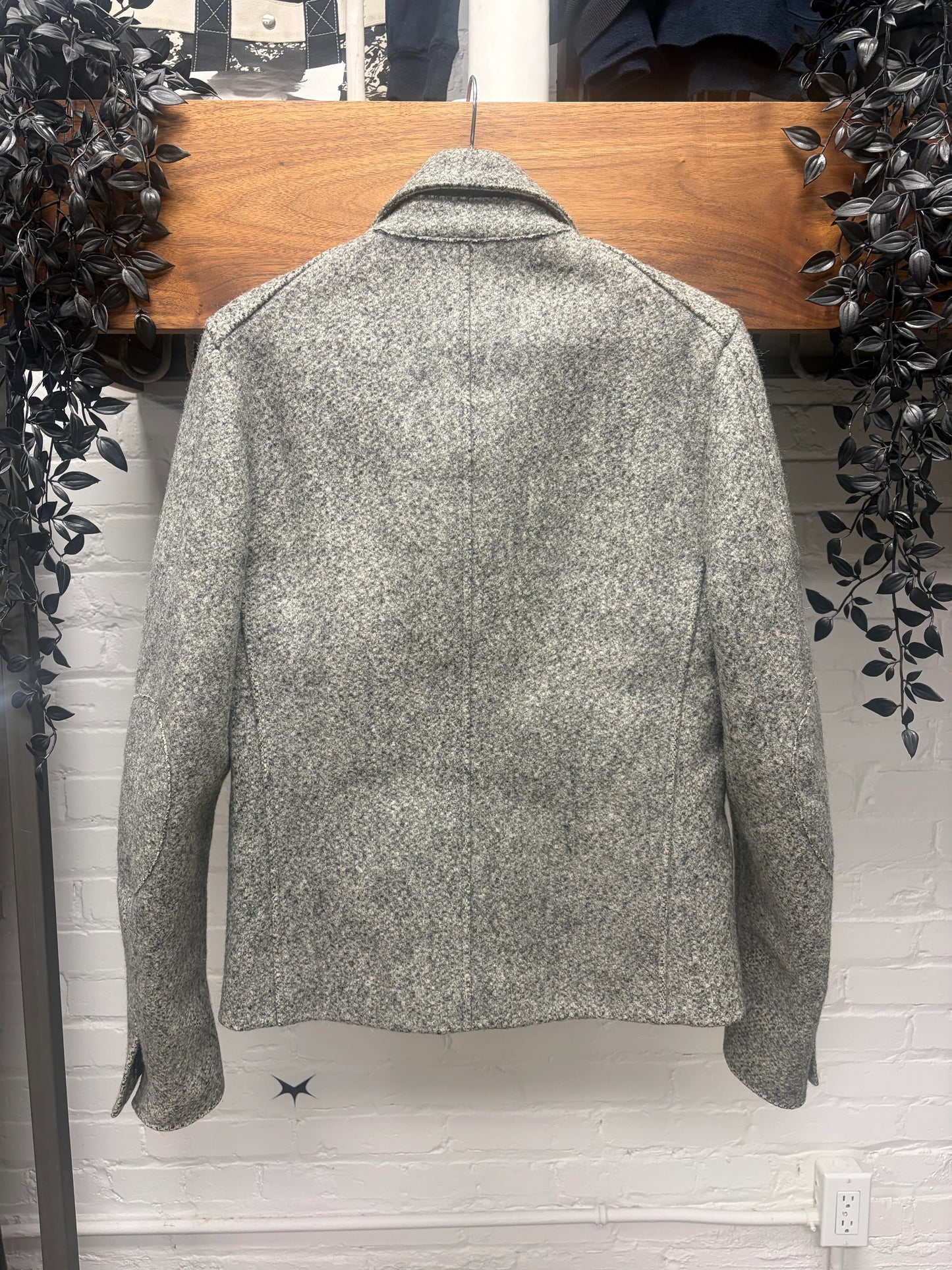 AW2004 Carol Christian Poell Grey Wool Fencing Jacket