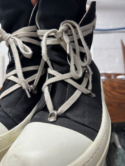 Rick Owens Black Canvas ‘Pentagram’ Lace Ramones