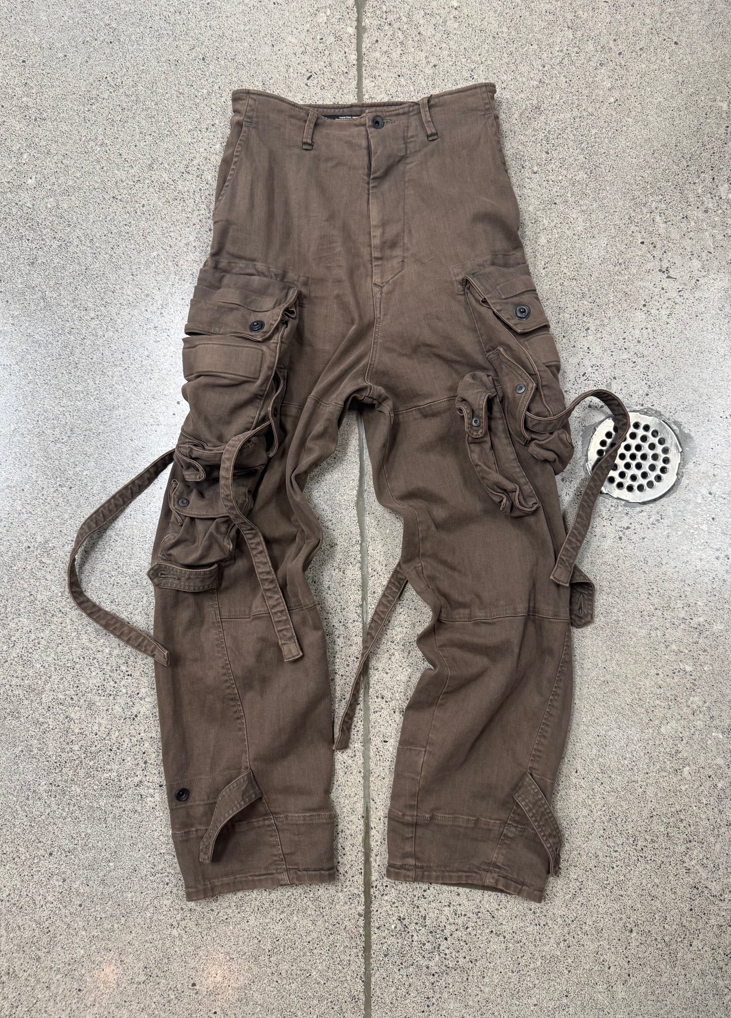 AW2021 Julius ‘Gas Mask’ Brown Cargo Pants