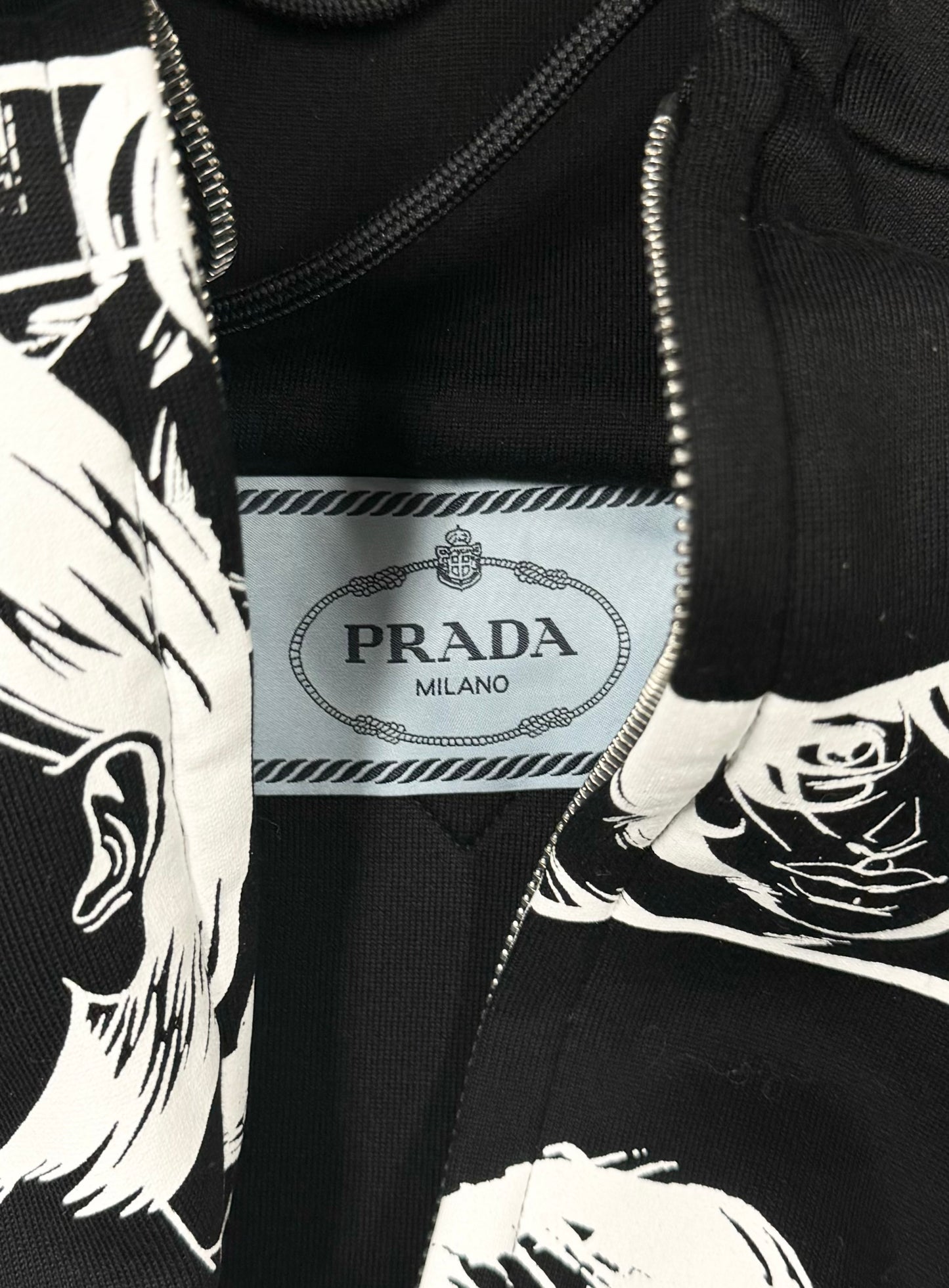 SS2018 Prada ‘Comic Strip’ Zip-Up Hoodie