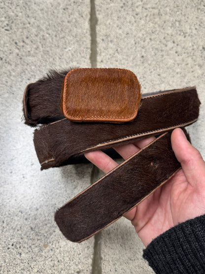 AW2017 Prada ‘Pony-Hair’ Two Tone Cowhide Belt